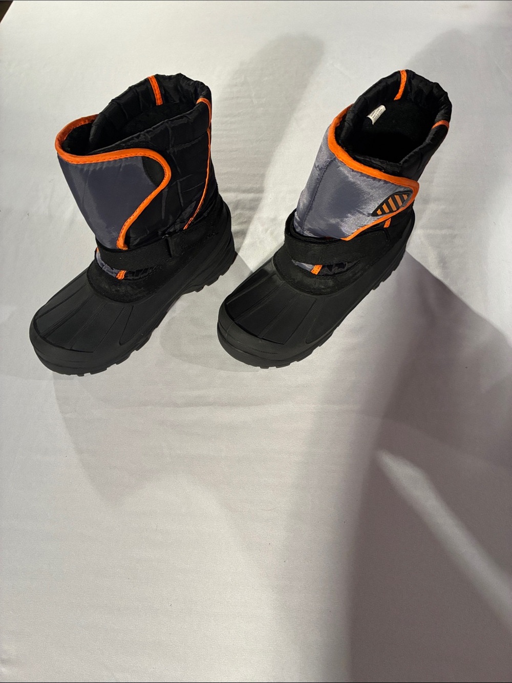Ozark Trail Kids Black and Orange Snow Boots